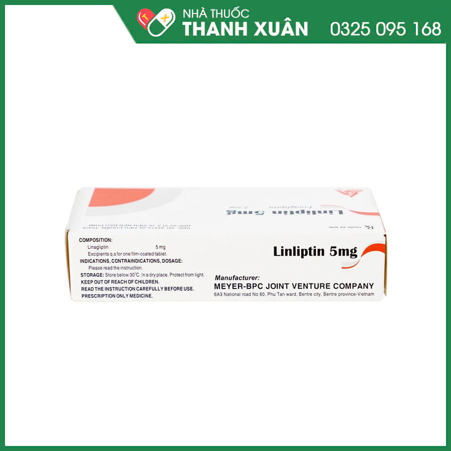 Linliptin 5mg thuốc điều trị ở người lớn bị đái tháo đường type 2